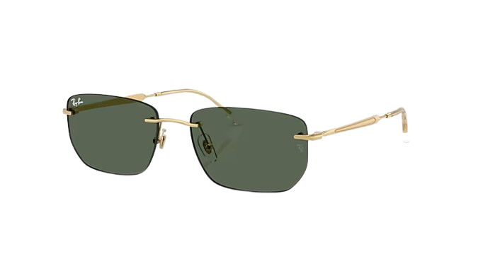 Ray-Ban RB3768 001/71 56-17 : lunettes de soleil percées, métal doré