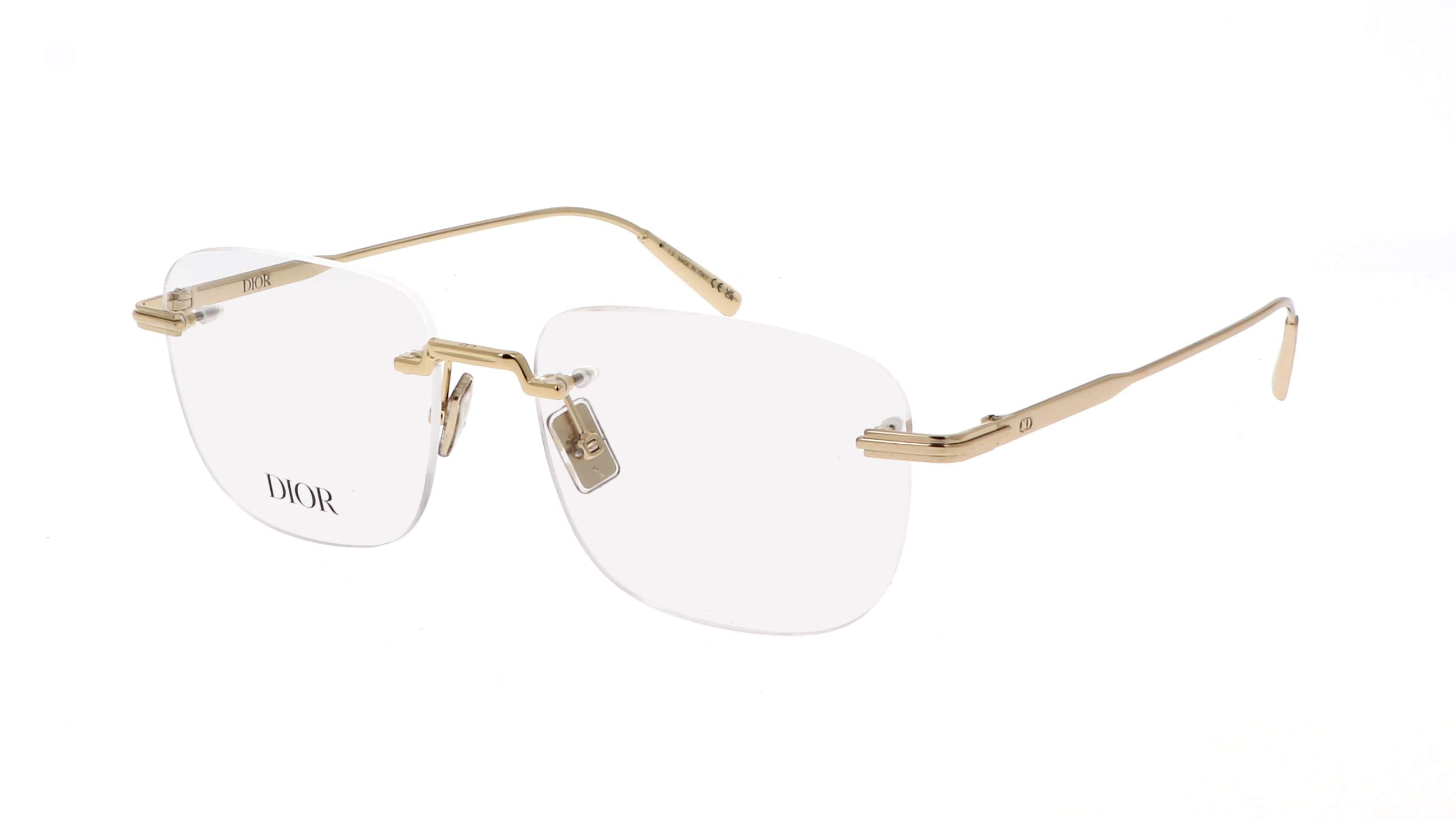 Dior DIORBLACKSUITO S3U B000 54-18 : lunette percée dorée, design architectural