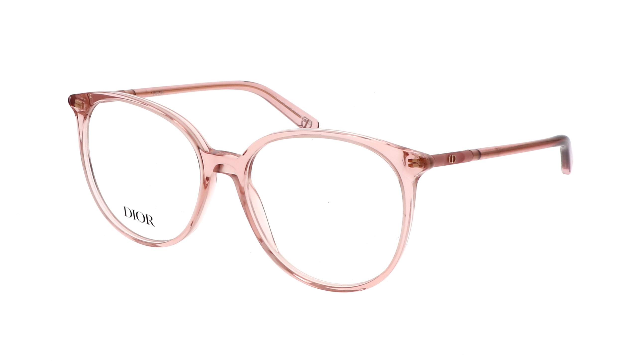 Dior MINI CD O R4I 4100 54-16 lunettes de vue en acétate rose translucide