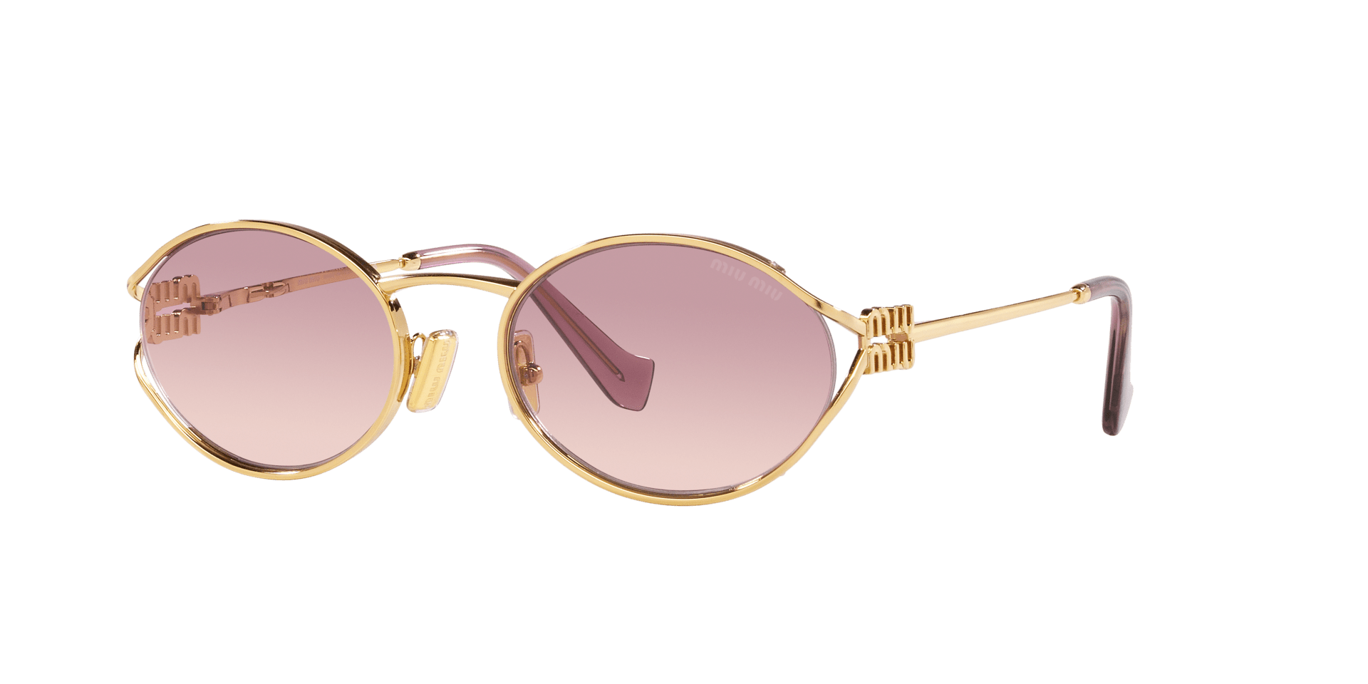 Miu Miu MU 52YS verres rose dégradé sur monture fine or